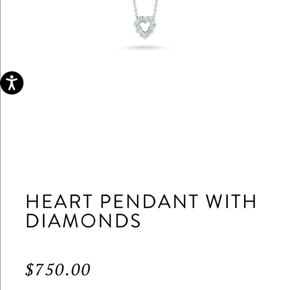 ✨New Roberto Coin Heart Pendant With Diamonds - Picture 4 of 5